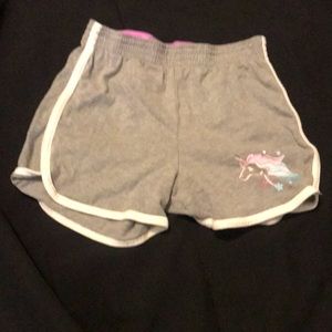 Cute grey and purple unicorn shorts